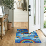Rainbow Planes Kids Area Rug
