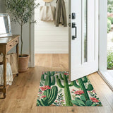 Multi-color and Patterns Southwestern Cactus Garden Area Rug