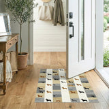 Dachshund Silhouette Washable Area Rug