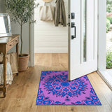 Floral Vintage Purple Purple Mandala Floral Area Rug