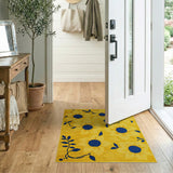Vibrant Yellow Sunflower Yellow Area Rug