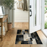 Gold Geometric Abstract Area Rug