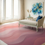 Blush Pink Wave Area Rug