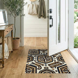 Southwestern Compass Hexagon Area Rug