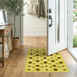 Sunflower Meadow Yellow Area Rug
