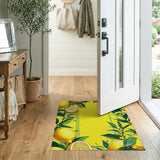 Fruit Pattern Vibrant Lemon Fruit Pattern Area Rug