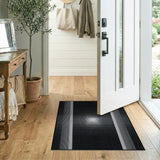 Black and White Geometric Modern Black White Halftone Geometric Area Rug