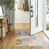 Abstract Organic Beige Neutral Area Rug
