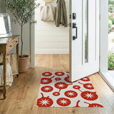 Vibrant Red Chili Pepper Pattern Rug
