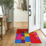 Vibrant Geometric Patchwork Area Rug