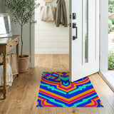 Vibrant Multi-Color Geometric Multi-color and Patterns Area Rug