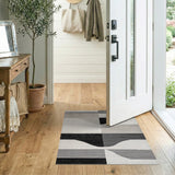 Black White Geometric Modern No. 15 Area Rug