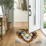 Geometric Lion Face Area Rug