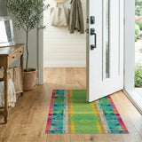 Vibrant Multi-Color Geometric Tribal Rug