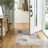 Abstract Area Organic Abstract Beige Area Rug