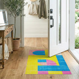 Vibrant Geometric Multi-Color No. 18 Area Rug
