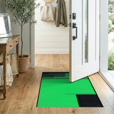 Geometric Modern Vibrant Green Geometric Modern Area Rug
