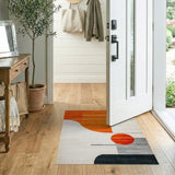Bold Orange Bold Orange Geometric Abstract Area Rug