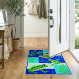 Playful Cartoon Frogs Area Rug