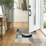 Abstract Geometric Neutral Area Rug