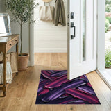 Abstract Area Purple Brushstroke Abstract Area Rug