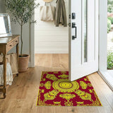 Opulent Red Gold Traditional Persian Rug