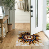 Radiant Sunburst Mandala Area Rug