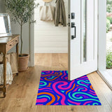 Abstract Area Multi-color and Patterns Vibrant Swirl Abstract Area Rug