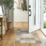Beige Halftone Dot Geometric Area Rug