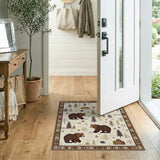 Tribal Brown Bear Woodland Rug