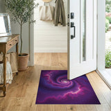 Purple Purple Cosmic Galaxy Spiral Area Rug