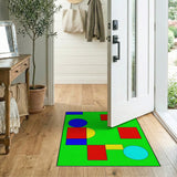 Vibrant Geometric Shapes Area Rug