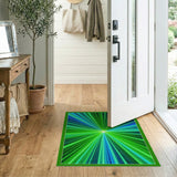 Neon Green Starburst Area Rug
