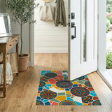 Vibrant Mandala Mosaic Area Rug