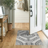 Ornate Grey Mandala Persian Rug