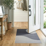 Modern Grey Abstract Curve Area Rug
