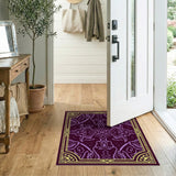 Ornate Purple Persian Border Rug