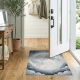Dreamy Full Moon Stars Area Rug