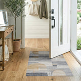 Modern Geometric Grey Gold Area Rug