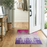 Pink to Purple Ombr Stars Area Rug
