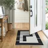 Bold Black White Geometric No. 2 Area Rug