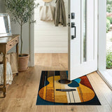 Geometric Acoustic Guitar Area Rug
