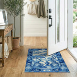 Chinoiserie Blue Pine Tree Vase Rug