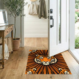 Orange Tiger Burst Area Rug
