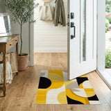 Yellow Bold Yellow Geometric Area Rug