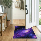 Purple Cosmic Spiral Galaxy Area Rug