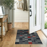 Geometric Modern Grey Modern Geometric Grey Patchwork Area Rug