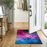 Vibrant Galaxy Nebula Area Rug