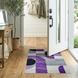 Geometric Modern Purple Geometric Abstract Area Rug