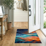 Abstract Fluid Waves Area Rug